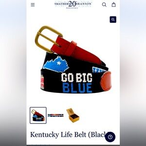 Smathers and Branson University of Kentucky Life Belt size 34 worn once with box